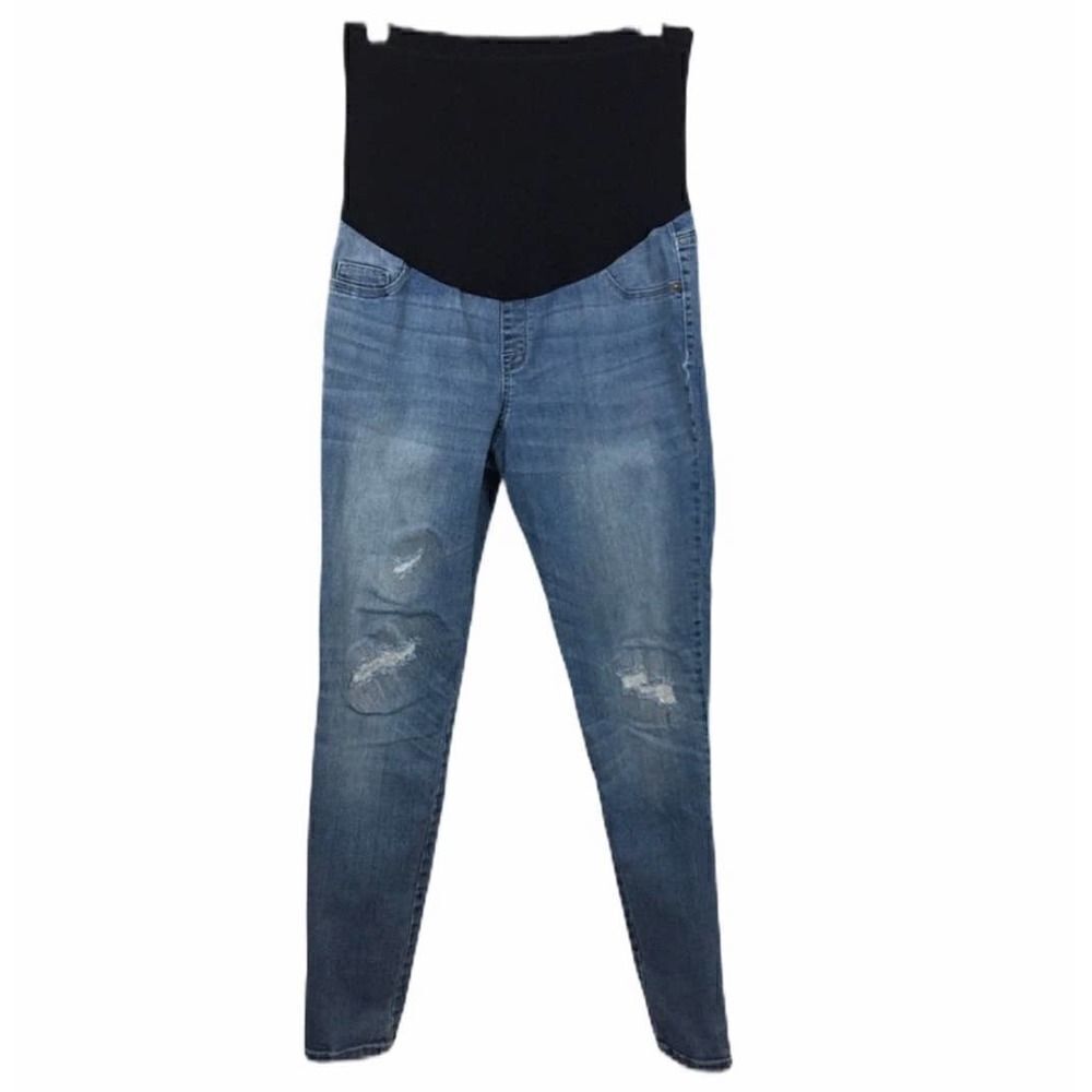 Liz Lange Distressed Maternity Jean Jeggings Size Medium